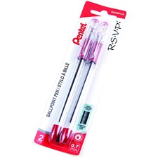 Stylo à bille RSVP® 0,7 mm. Paquet de 2 rouge