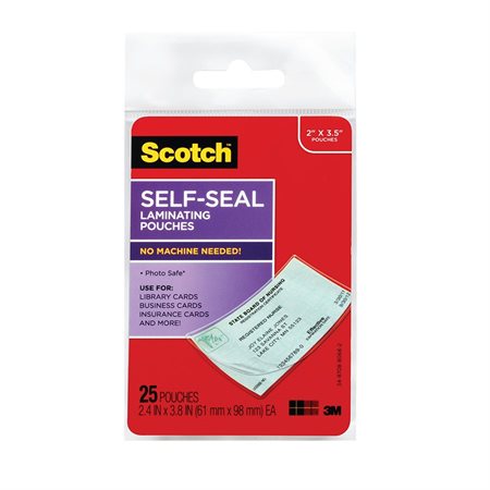 Cartes de visite auto-plastifiées Scotch