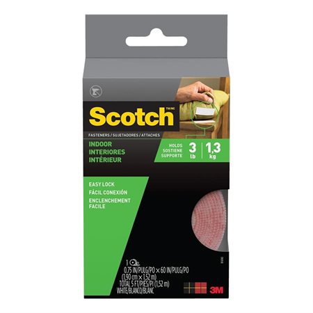 Attaches refermables pour usage intérieur Scotch® 3 / 4 x 60" blanc