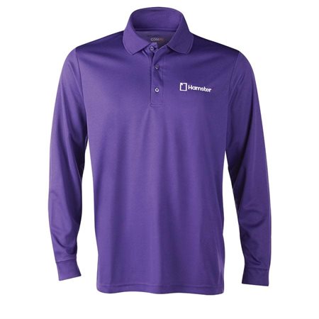 Polo manche longue Hamster pour hommes Violet large