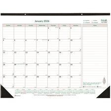 Calendrier sous-main mensuel Ecologix® (2025) anglais