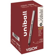 Stylo à bille roulante Vision™ Pointe fine. Boîte de 36 noir