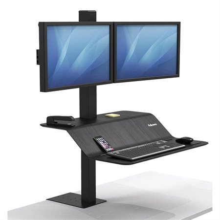 Station de travail assis-debout Lotus™ VE Moniteur double