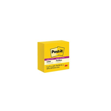 Feuillets super collants Post-it® jaune électrique