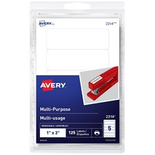 Étiquettes multi-usages autoadhésifs Rectangulaire 1 x 3 po (pqt 125)