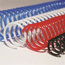 Spirales de reliure en plastique