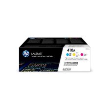 Cartouche de toner HP 410A Emballage économique cyan, magenta, jaune (3)