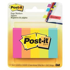 Signets Post-It® 5 blocs de 100 signets couleurs fluo