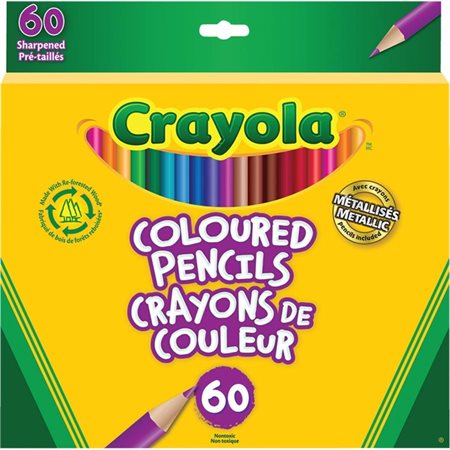 Crayons à colorier en bois Scholar™ boîte de 60