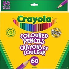Crayons à colorier en bois Crayola® Boîte de 60 avec crayons métallisés