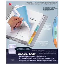 Intercalaires View-Tab® Couleurs variées 5 onglets