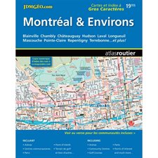 Atlas des régions du Québec Montréal & Environs, 8-1 / 2 x 11"