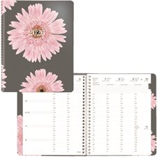 Agenda hebdomadaire marguerite rose (2025)