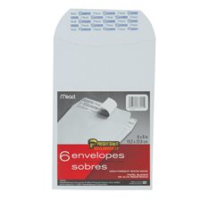 Enveloppe blanche Press-it Seal-it® 6 x 9 po. (6)