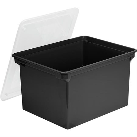 Boîte de rangement en plastique noir