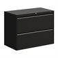 Classeur deux tiroirs à devant fixe noir