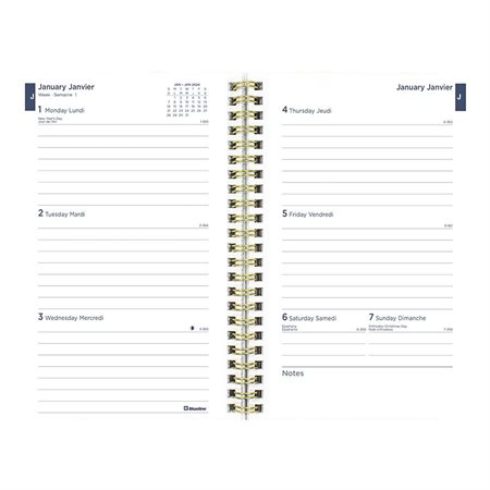 Agenda hebdomadaire / mensuel plantes succulentes (2024) pots ronds