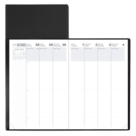 Planificateur hebdomadaire Plan 24 (2024) couvert noir