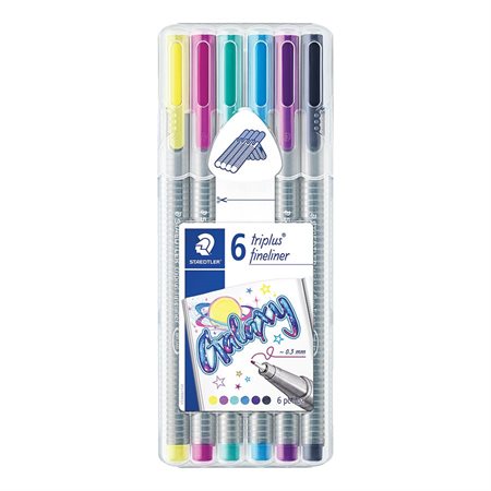 Marqueur Triplus® Fineliner Paquet de 6 galaxie