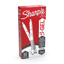 Stylo Sharpie S.Gel rétractable 0,7 mm encre noire, blanc