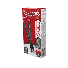 Stylo Sharpie S.Gel rétractable 0,5 mm encre rouge, noir