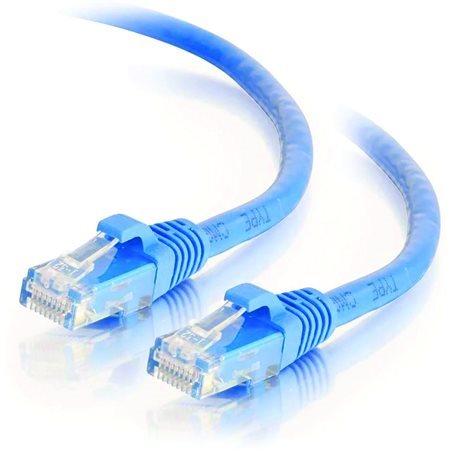 Câble réseau de raccordement Ethernet avec gaine CAT6 50 pieds bleu