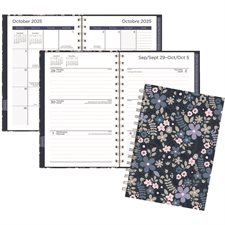 Agenda 15 mois hebdomadaire / mensuel (2026) 8-1 / 2 x 6 po.