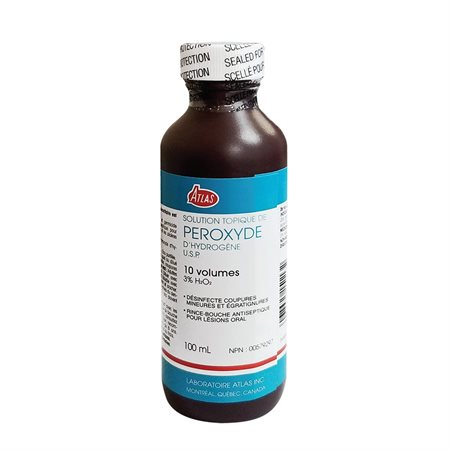 Peroxyde d’hydrogène à 3 % 100 ml