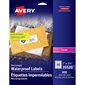 Étiquettes de film imperméables rectangulaires