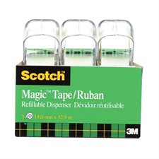 Ruban adhésif Scotch® Magic™ Dévidoir 19 mm x 32,9 m. Paquet de 3