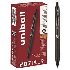 Stylo gel rétractable 207 Plus Paquet de 12 noir
