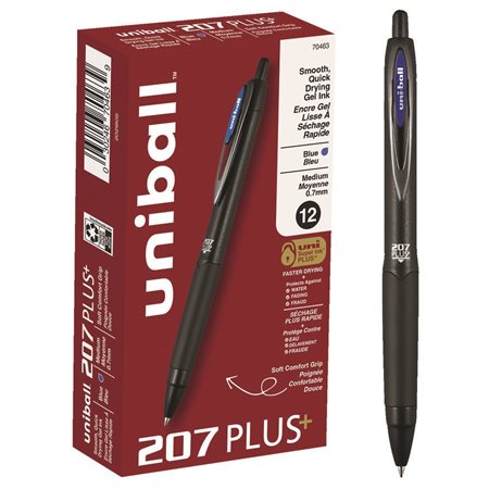 Stylo gel rétractable 207 Plus Paquet de 12 bleu