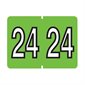 Étiquettes de classement annuel pour onglet latéral 2024 - vert pâle