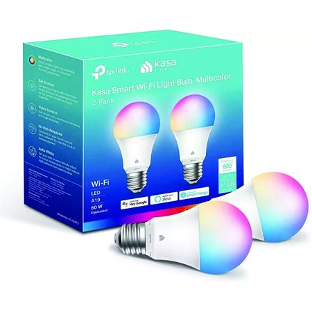 Ampoule Kasa Smart multicolore paquet de 2