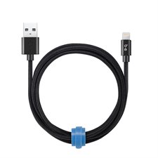 Câble tressé de charge / sync Lightning vers USB noir