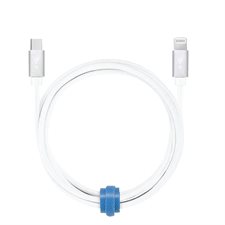 Câble tressé de charge / sync USB-C à Lightning 4 pi blanc