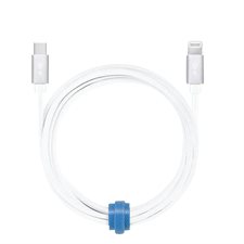 Câble tressé de charge / sync USB-C à Lightning 6 pi blanc