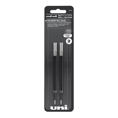 Recharges au gel pour stylo Uni-Ball 207 Plus noir