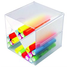 Cube de bureau en plastique 4 compartiments