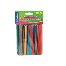 Bâtons en bois artisanaux couleurs variées