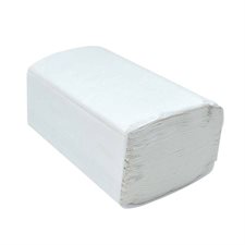 Essuie-mains en papier à pli simple DuraPlus® blanc
