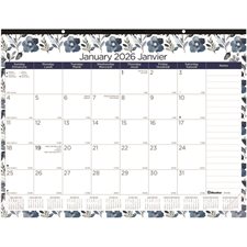 Calendrier sous-main mensuel azure (2025)