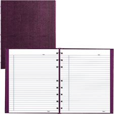 Carnet de notes NotePro 9,25 x 7,25 po 150 pages, framboise noire