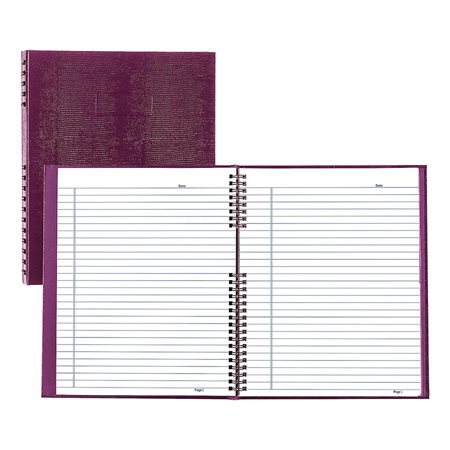 Carnet de notes NotePro 10,75 x 8,5 po 150 pages, framboise noire