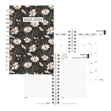 Agenda académique quotidien Blossom (2025-2026) noir