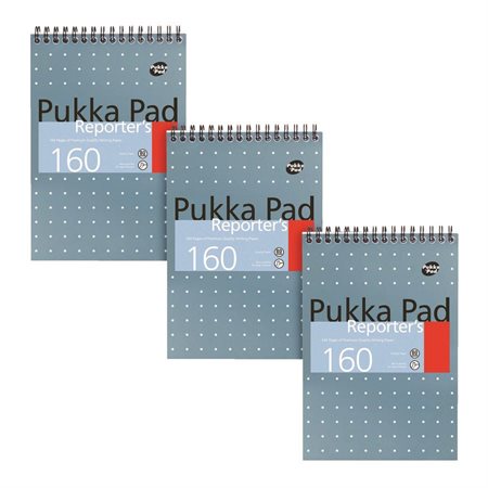 Bloc-notes de journaliste métallique Pukka Pads.