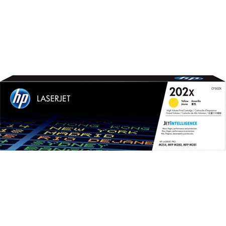 Cartouche de toner laser HP 202X / CF503X jaune