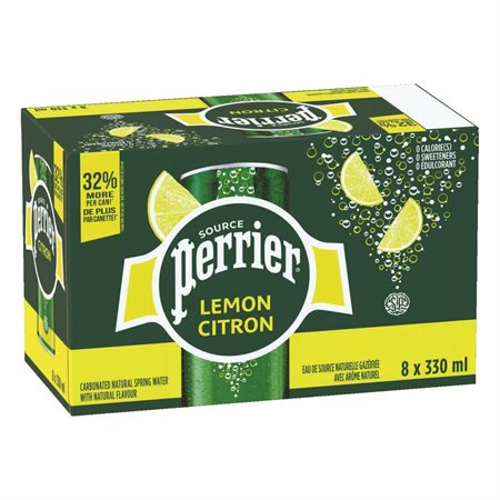 Canettes minces citron Perrier