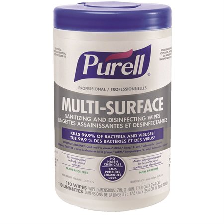 Lingettes désinfectantes multi-surfaces Purell