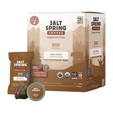 Dosettes compostables Salt Spring Coffee - compatible avec Keurig décaféiné torréfaction foncée